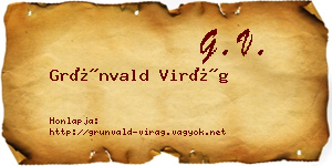 Grünvald Virág névjegykártya